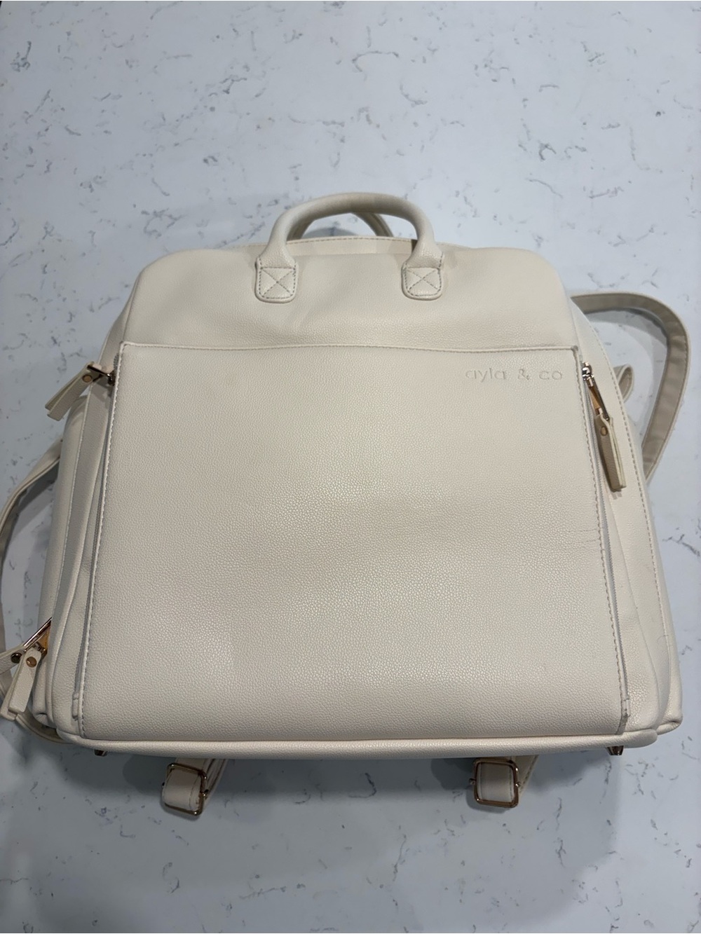 Ayla and Co Convertable Cream Diaper bag